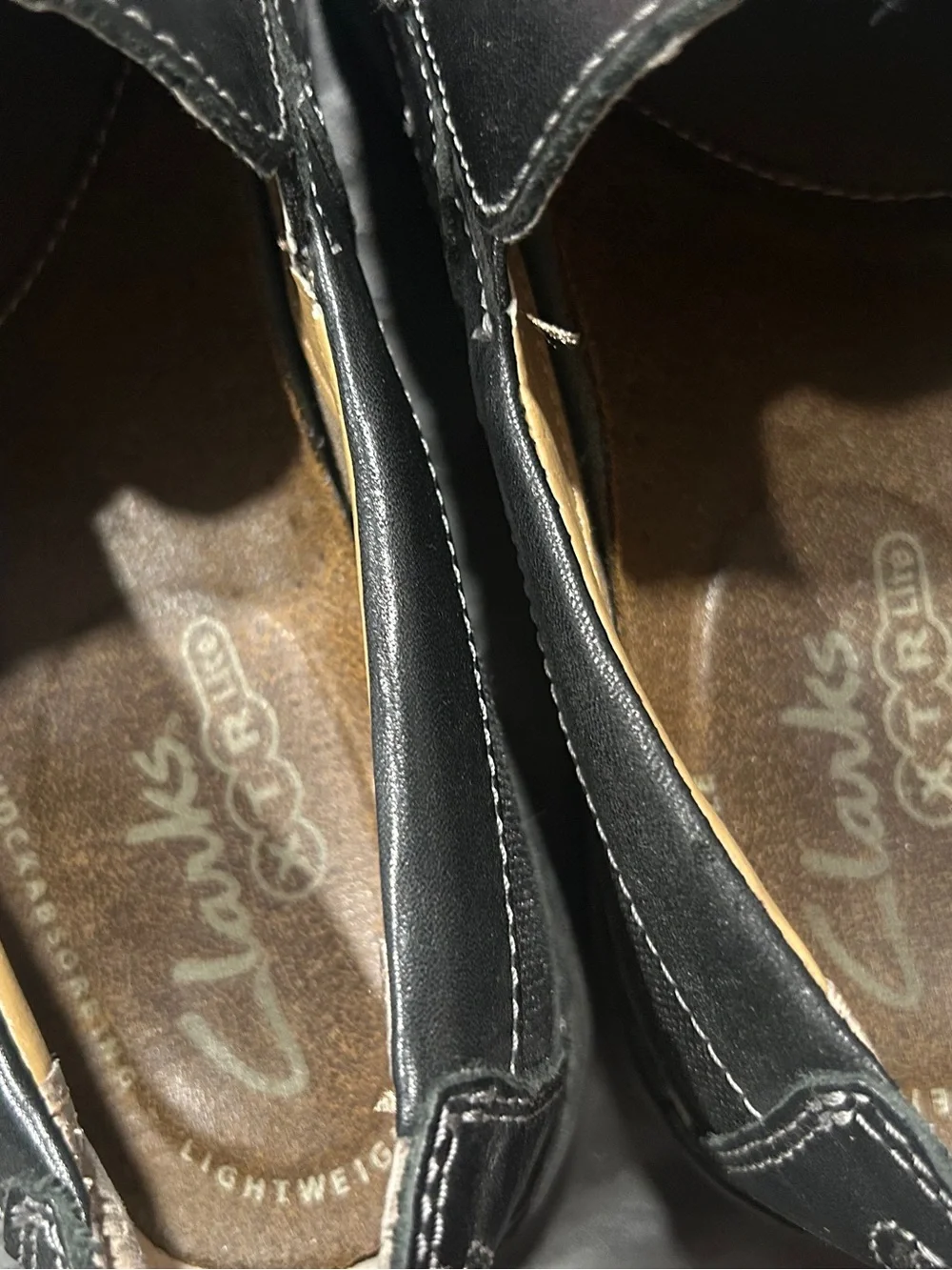 Clarks Black Slip-On Leather Casual Loafers